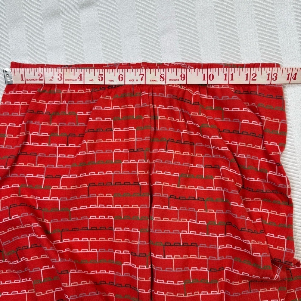 LEGO TARGET Red Stacked Brick Pattern Pajama Set Adult Size Medium - Picture 4 of 11